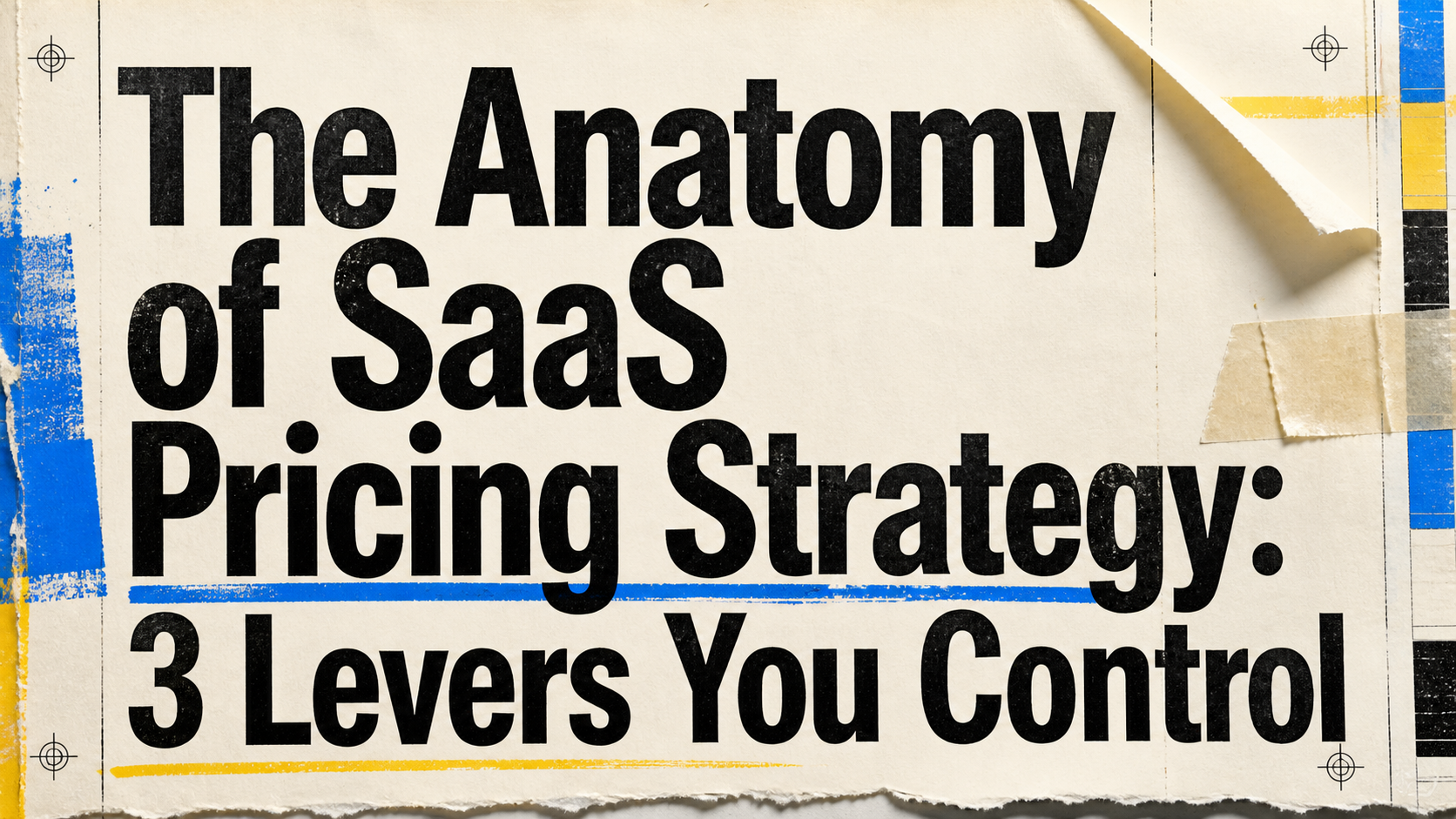 The Anatomy of SaaS Pricing Strategy: 3 Levers You Control