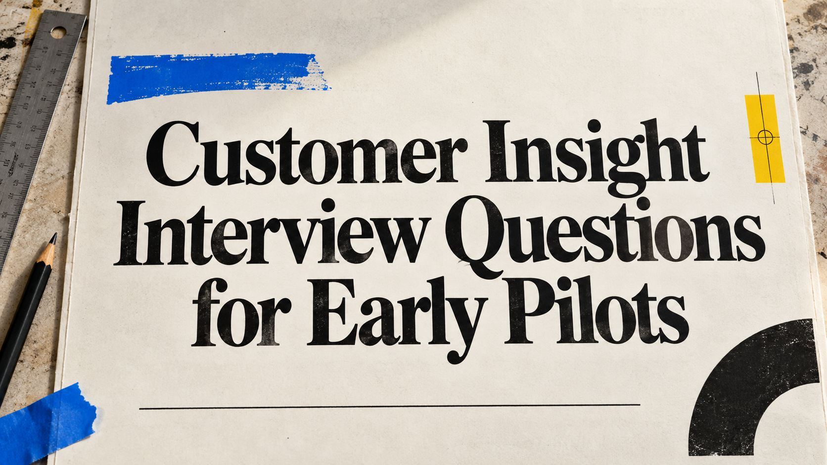 Customer Insight Interview Questions for Early Pilots