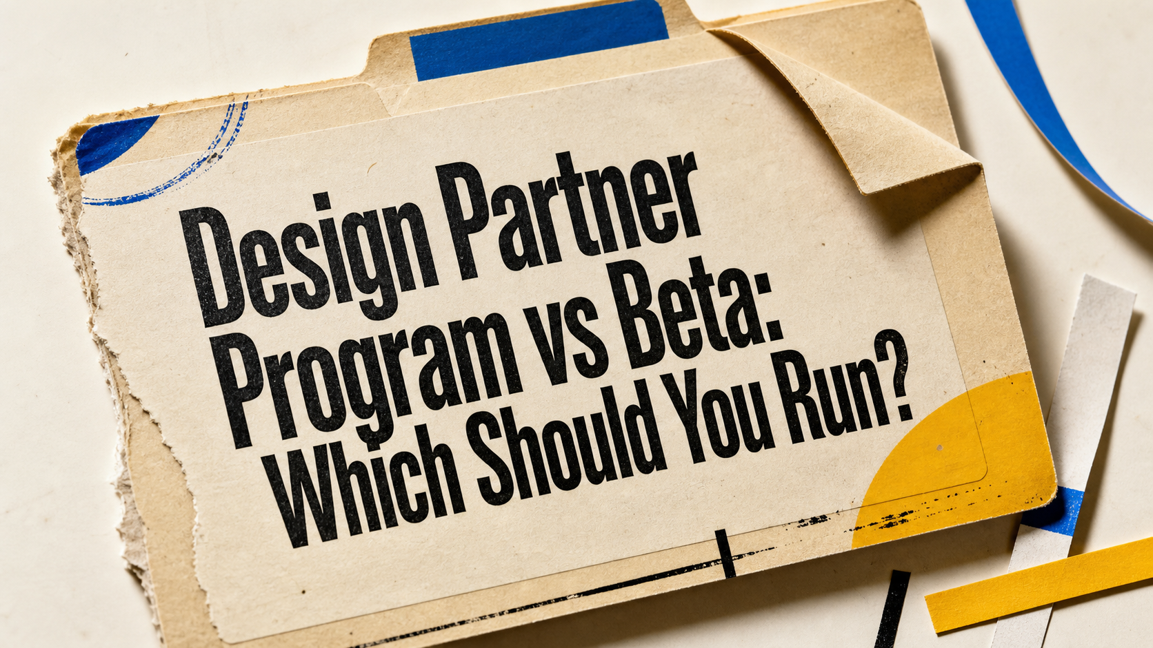 Design Partner Program vs Beta: Which Should You Run?