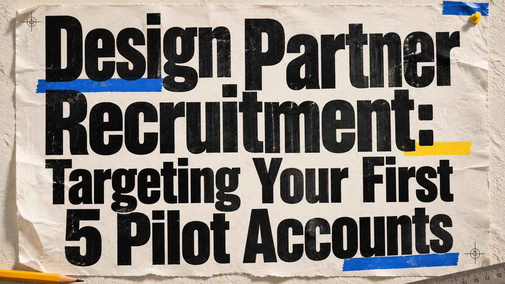 Design Partner Recruitment: Targeting Your First 5 Pilot Accounts