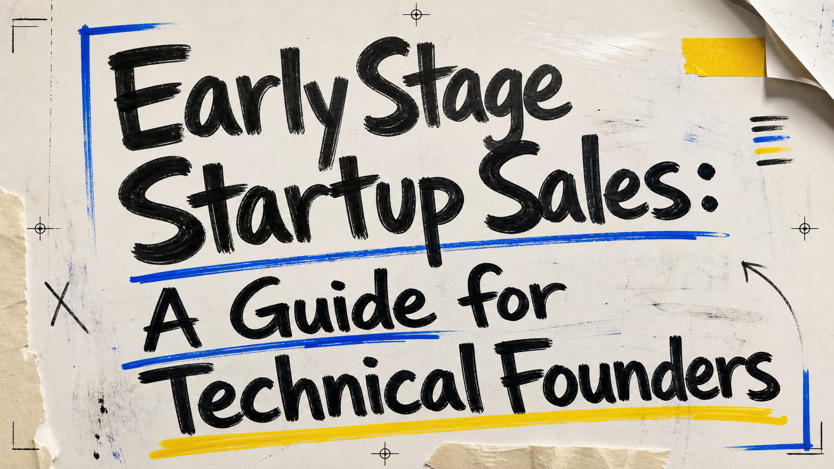Early Stage Startup Sales: A Guide for Technical Founders