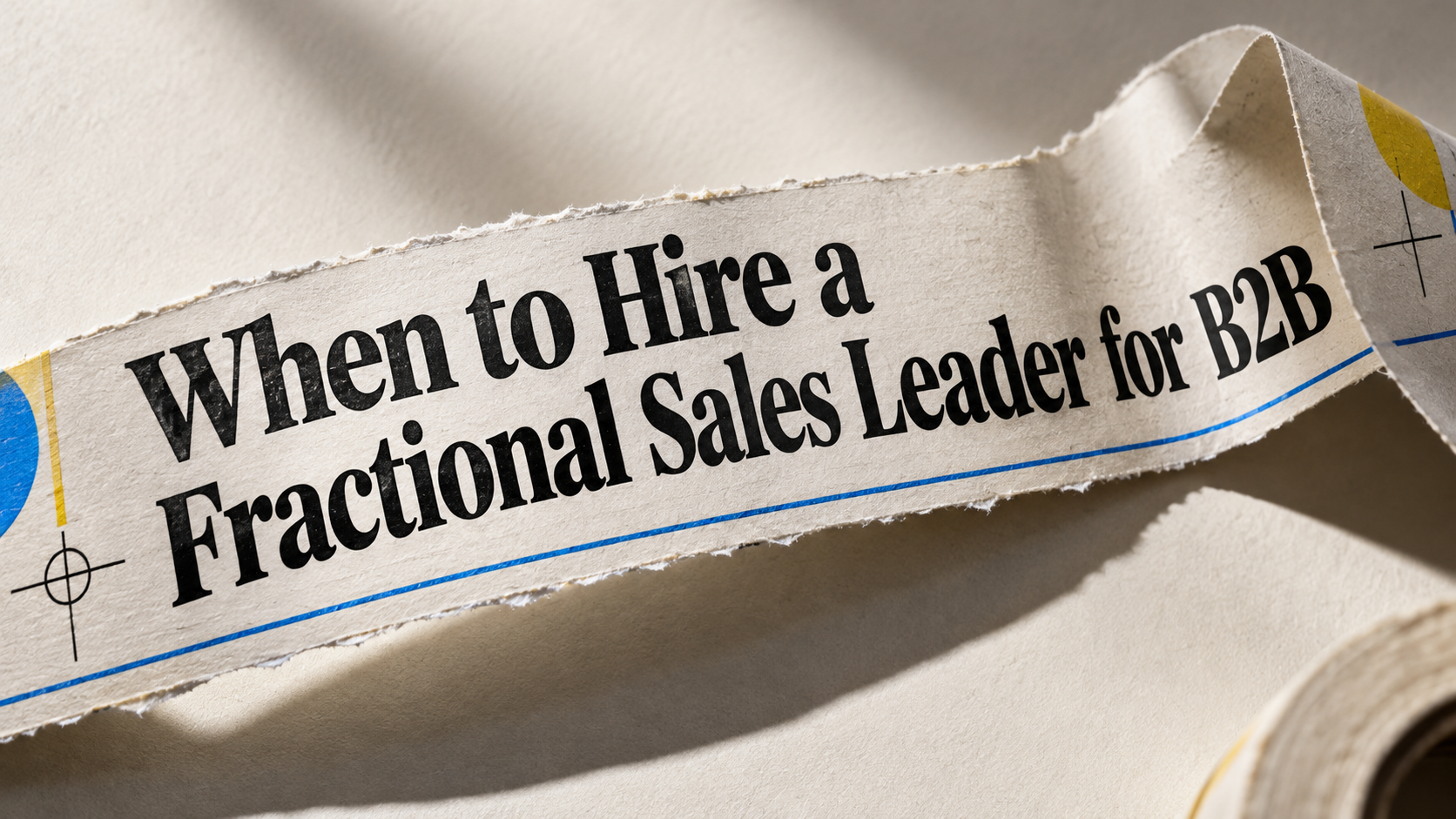 When to Hire a Fractional Sales Leader for B2B