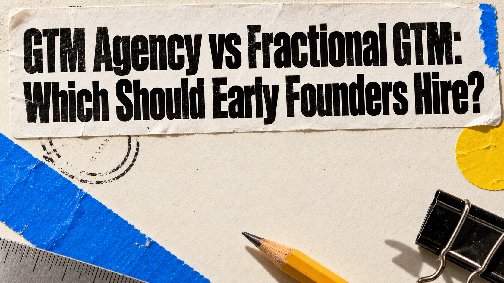 GTM Agency vs Fractional GTM: Which Should Early Founders Hire?