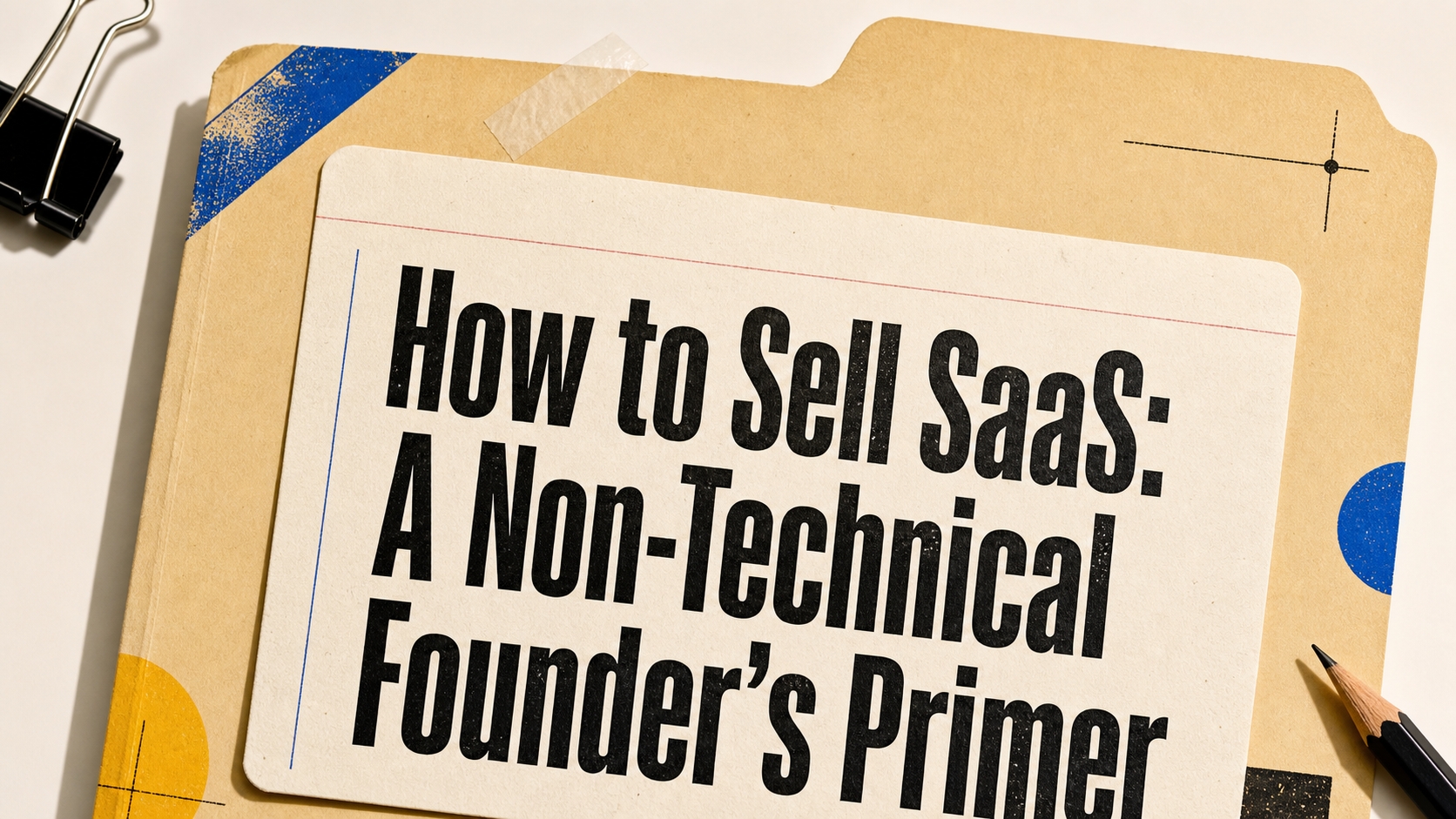 How to Sell SaaS: A Non-Technical Founder's Primer