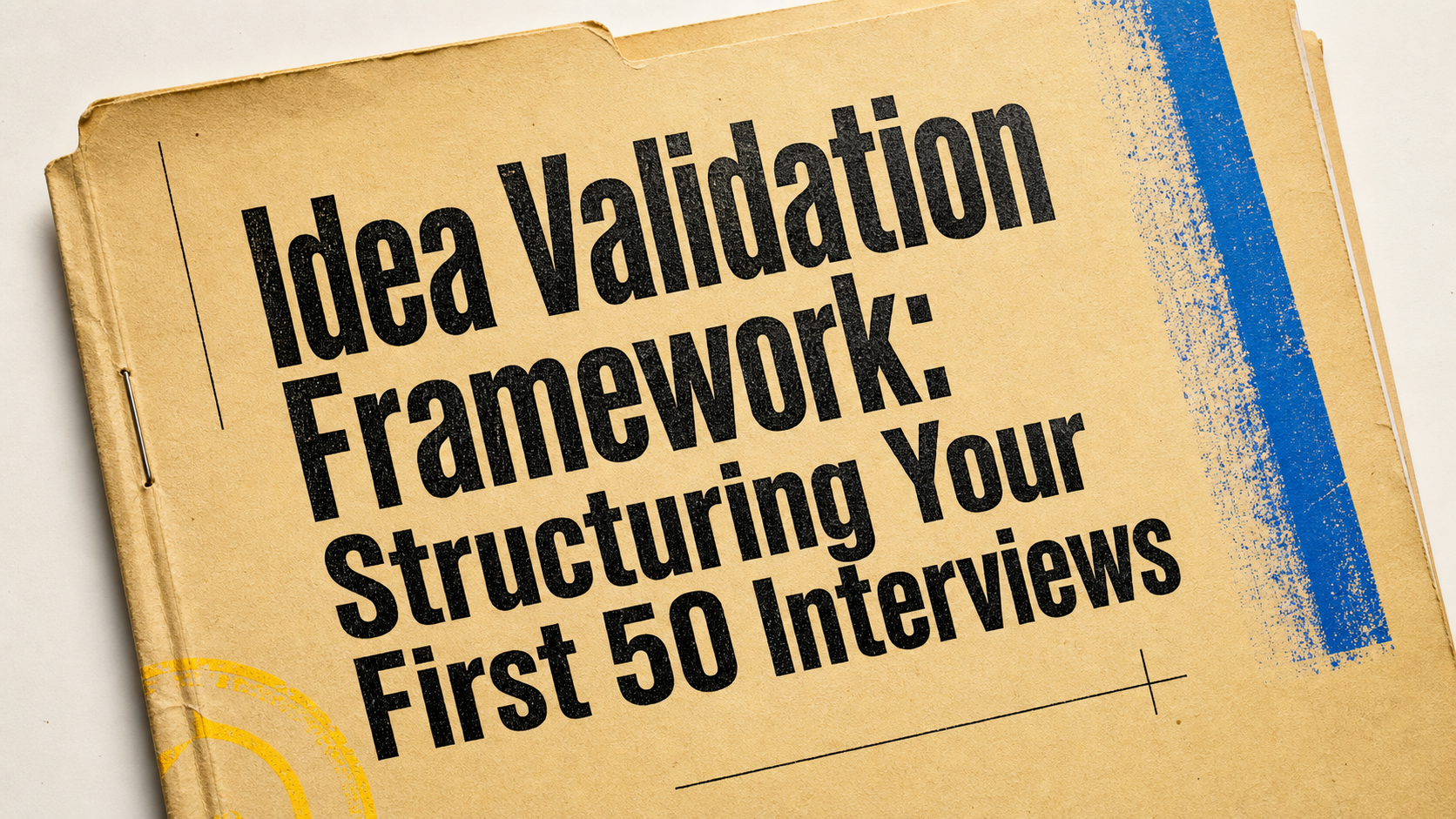 Idea Validation Framework: Structuring Your First 50 Interviews