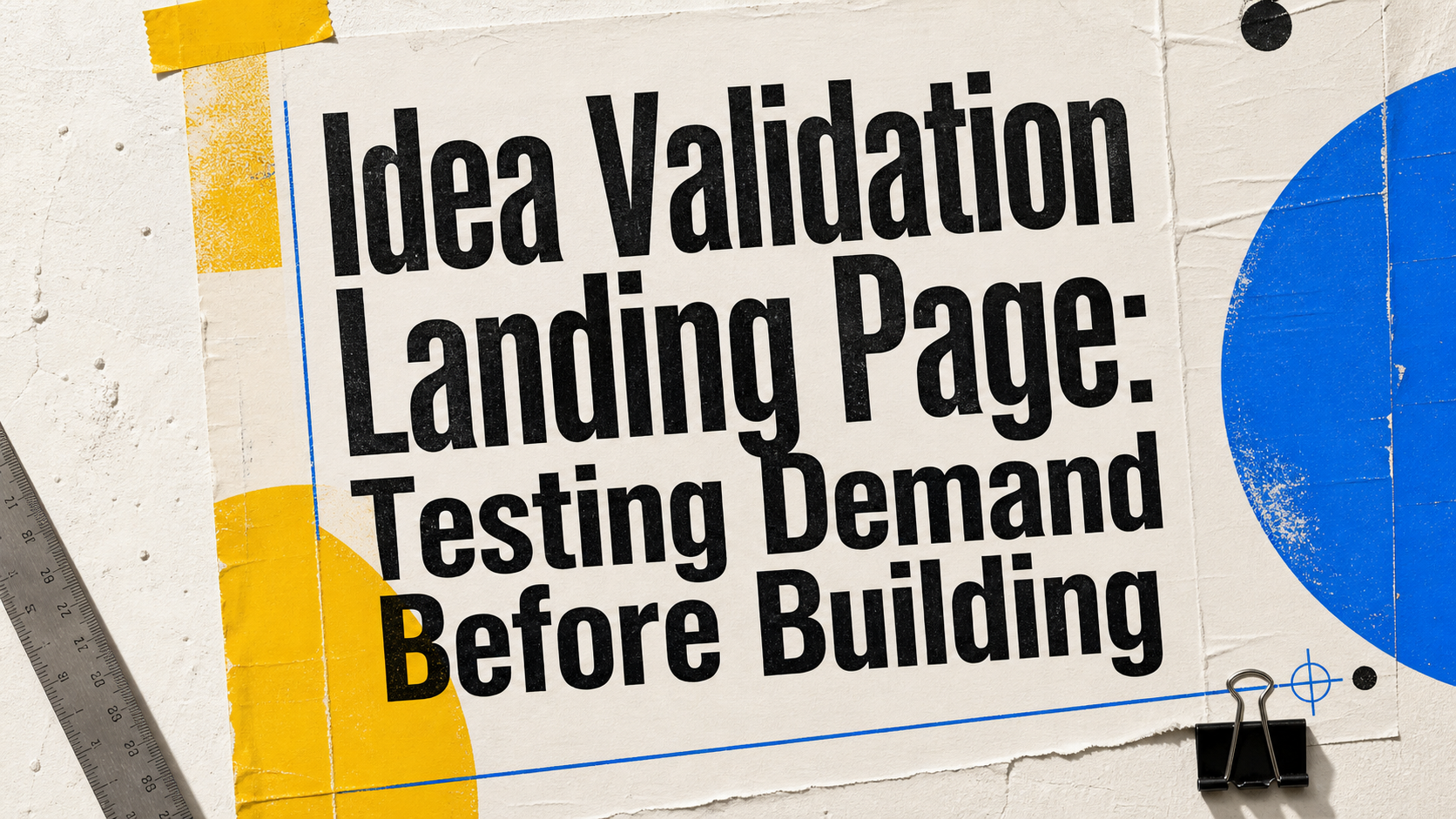 Idea Validation Landing Page: Testing Demand Before Building