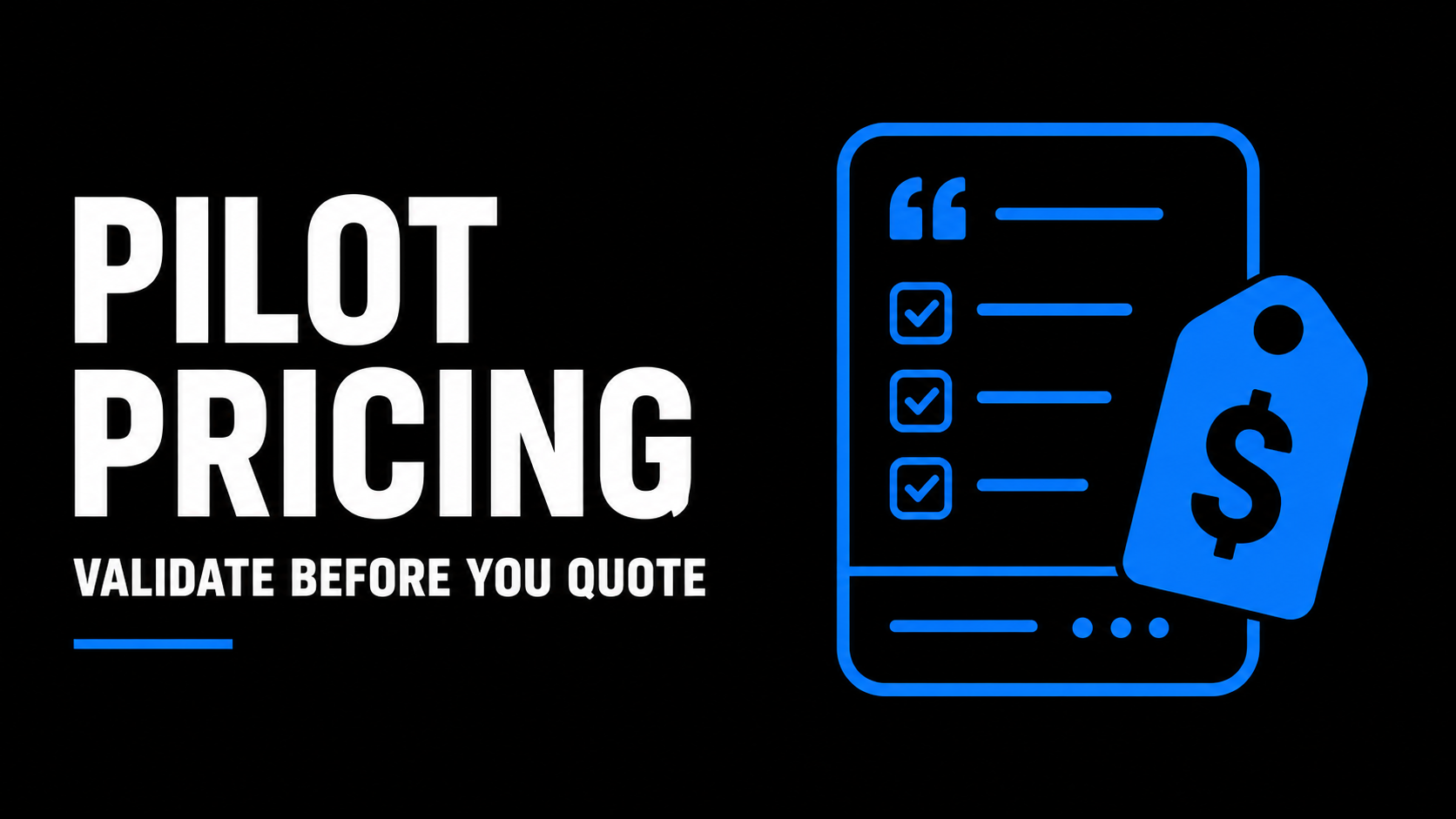 Pilot Pricing Questions Before You Quote a B2B Pilot