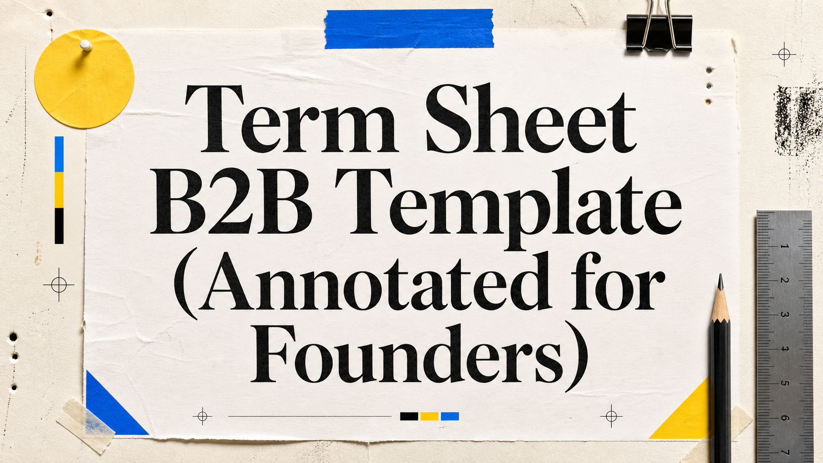 Term Sheet B2B Template (Annotated for Founders)