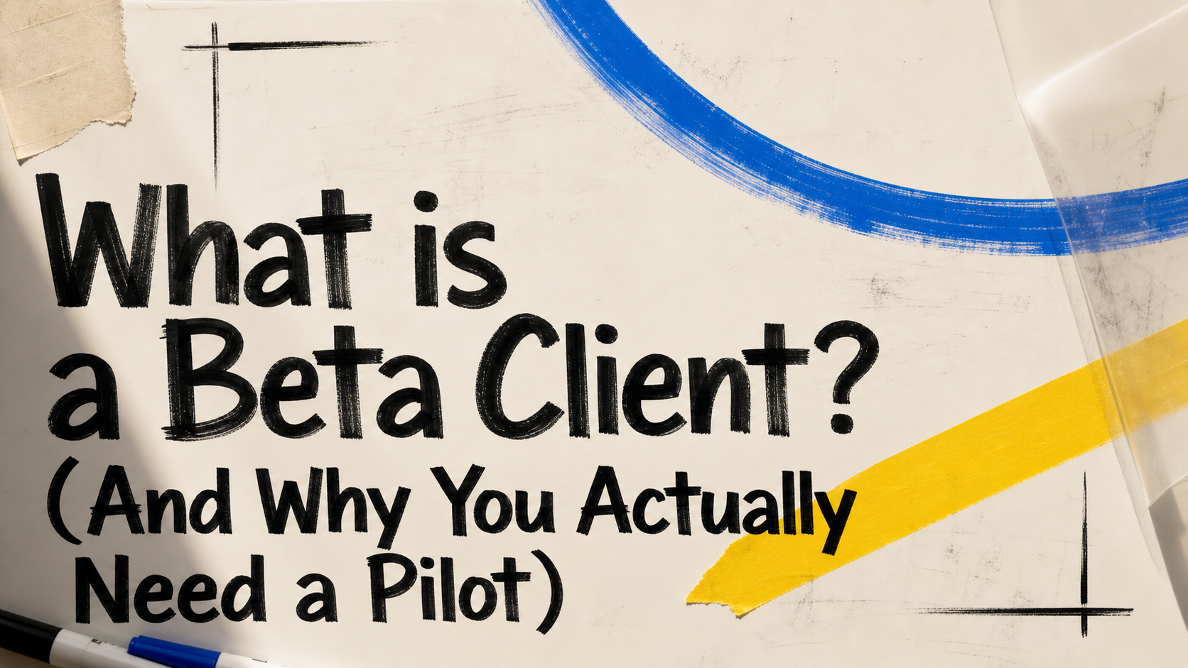 What is a Beta Client? (And Why You Actually Need a Pilot)