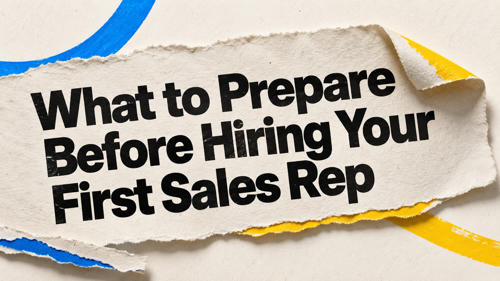 What to Prepare Before Hiring Your First Sales Rep