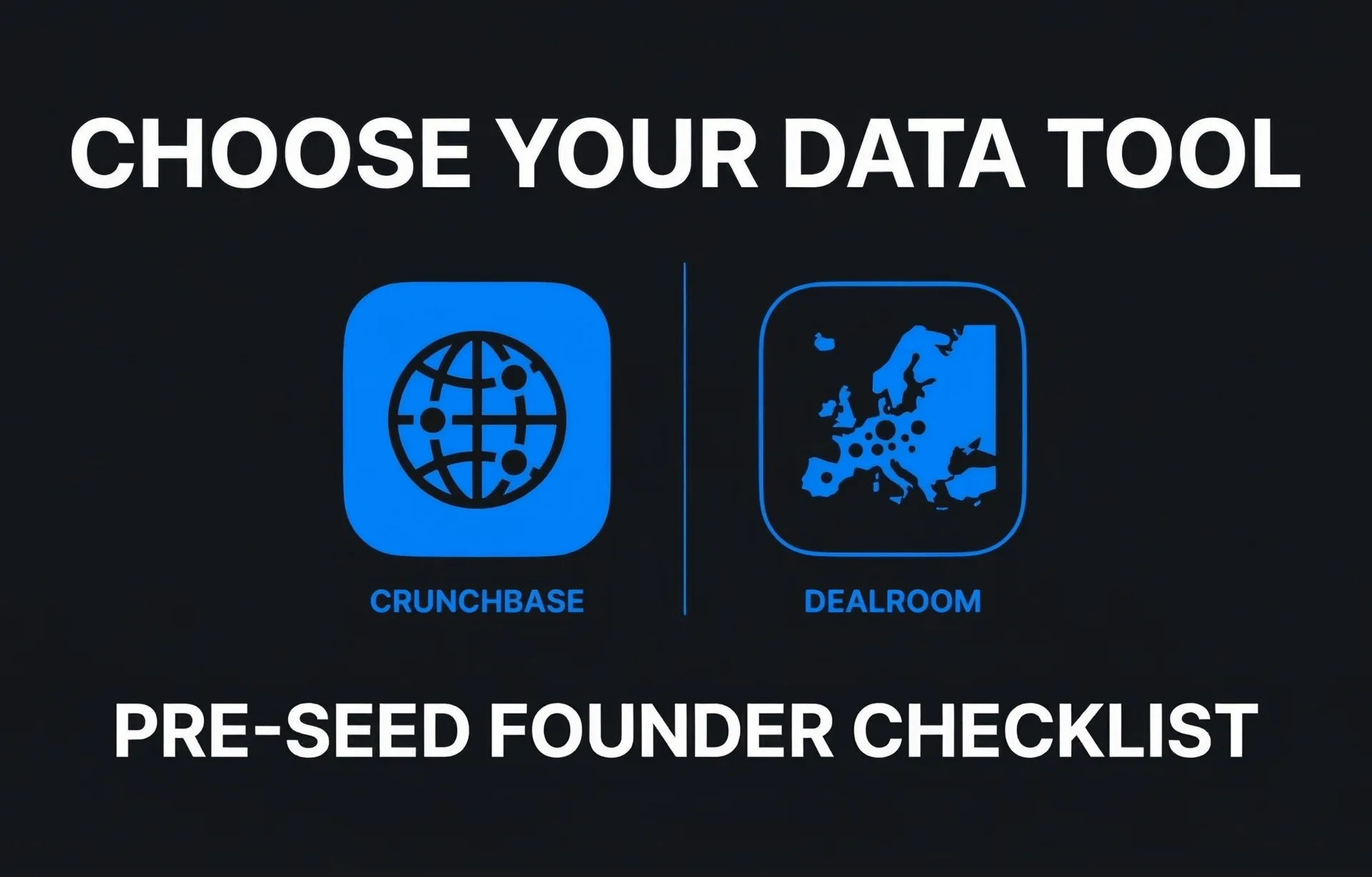 Choose Your Data Tool Pre-Seed Founder Checklist