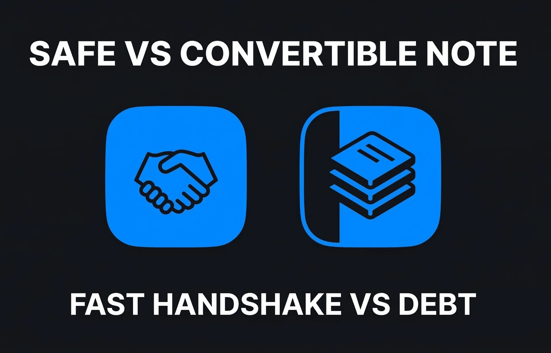 Safe vs Convertible Note Fast Handshake vs Debt