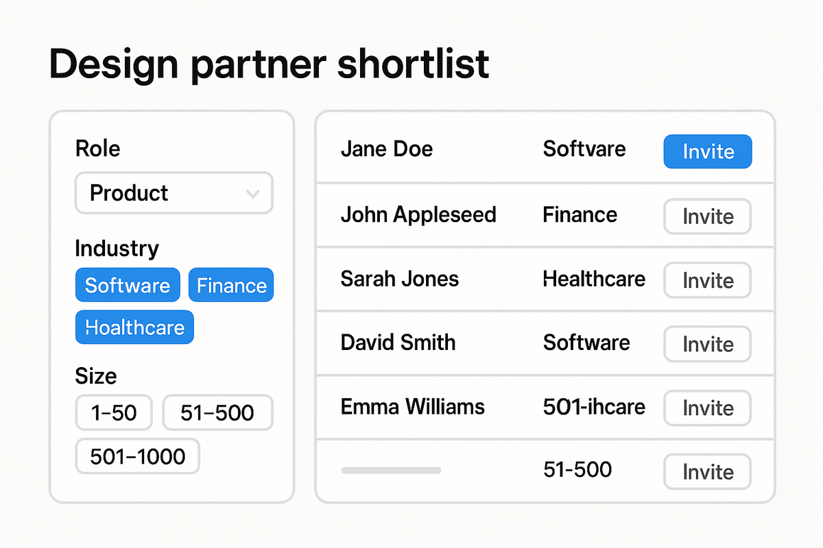 Design partner recruitment playbook for B2B SaaS