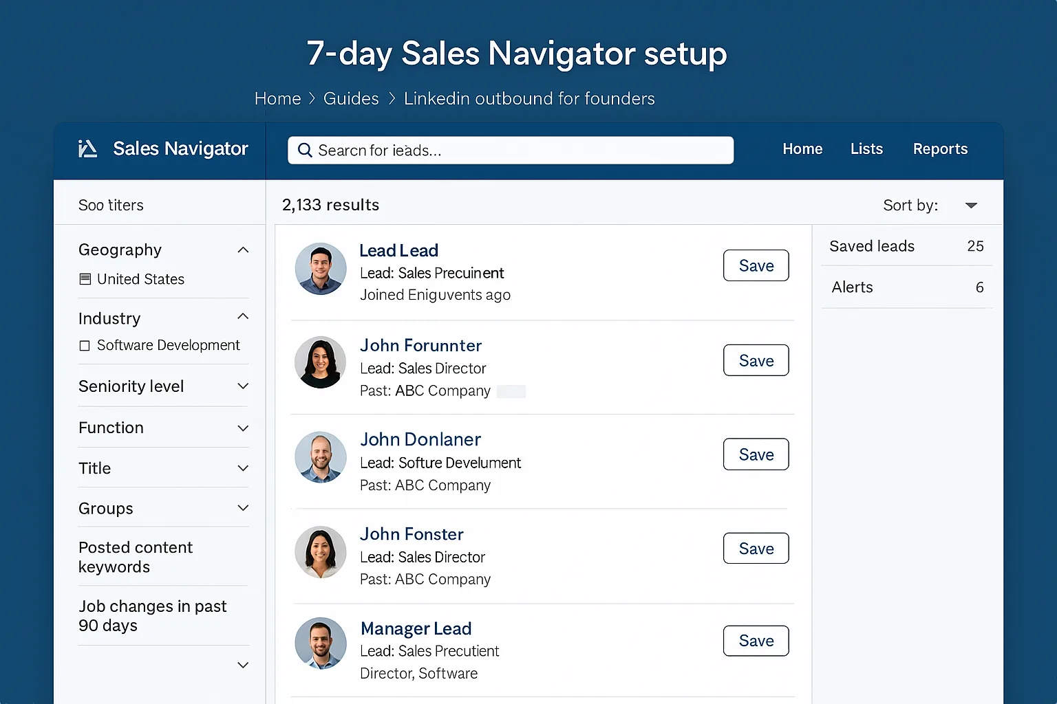 Checklist for LinkedIn outbound for founders