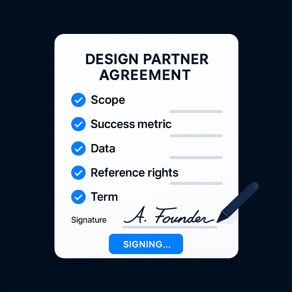 Design partner agreement: 2-page MOU + short NDA